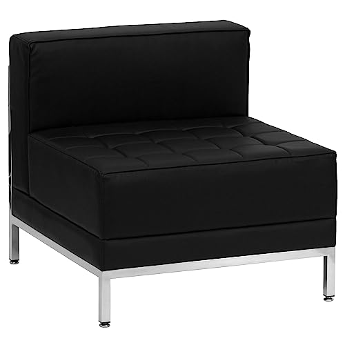 Sillón contemporáneo sin brazos Negro miniatura 1