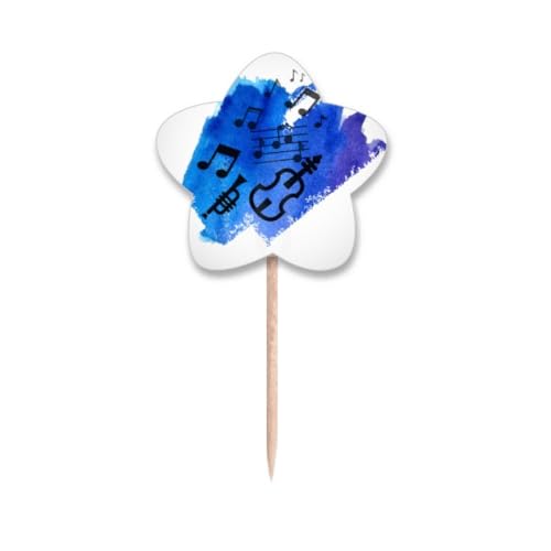 Cure-dents Music Blue BackgroundStreet pique gâteau illustration étoile