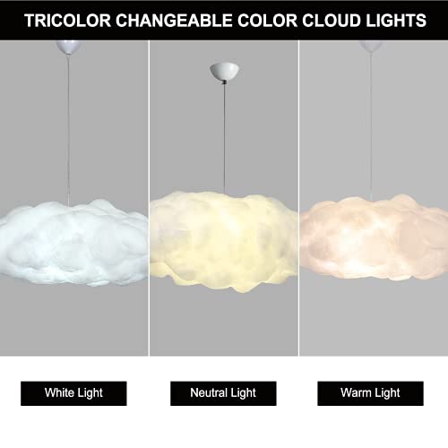 Lustre nuage en coton blanc idéal pour illuminer la chambre d'enfant - 4