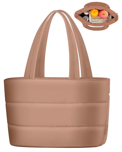 HOTOR Puffer Tote Lunch Bag for Women - Large Capacity...