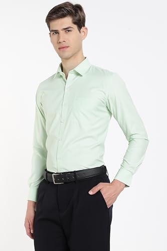 Image of Men's Solid Formal Shirt | Premium Cotton Rich Full Sleeves Shirt | Comfort Fit Office Wear Shirt with Single Chest Pocket | Stylish Casual & Formal Shirt for Men