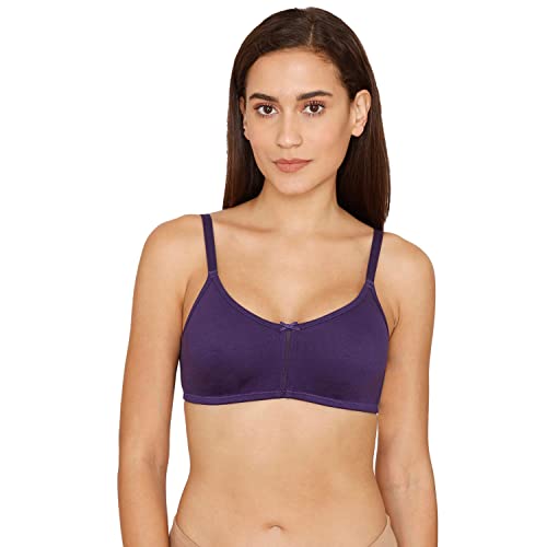 Image of Zivame Women's Polyester Cotton Error:# Non-Wired Classic T-Shirt Bra (ZI1882 Purple 32B)