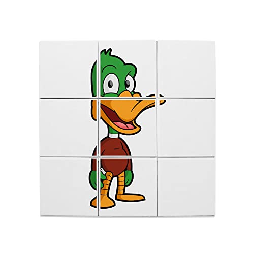Carreaux céramique canard vert pour décorer une chambre d'enfant ludique