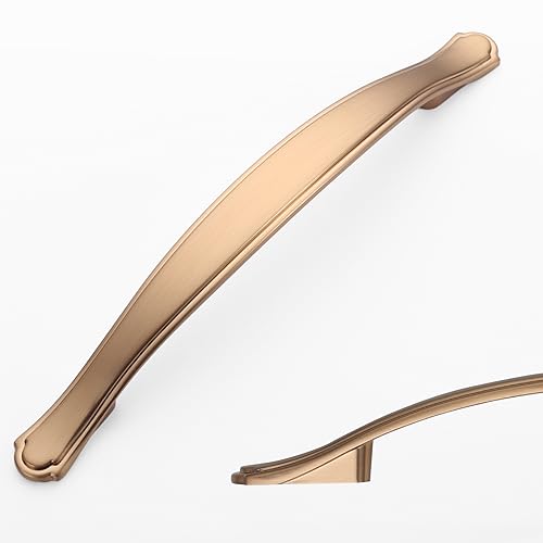 Image of Asidrama 10 Pack 5 Inch(128mm) Champagne Bronze Kitchen Cabinet Handles Cabinet Pulls Kitchen Cabinet Hardware for Cupboard Drawer Pulls