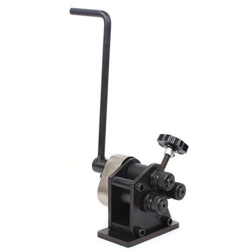 Ring Roller Bender Tool, Manual Hand Tubing Bender Steel Ring Roller, Handheld Hand Crank Rolling Bender Tool for Metalworking and Fabrication