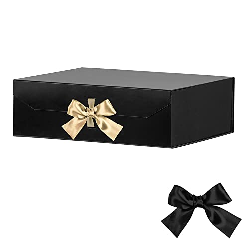 GoooodGift Extra Large Black Gift Box 16x14x5.3 Inches, Big Gift