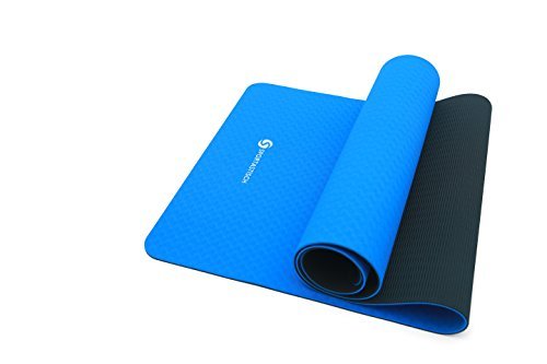 Sportastisch Yogamatte Vergleichssiegeru00b9 Yoga Star Gymnastikmatte, rutschfeste & Gepolsterte Fitnessmatte Sportmatte für Pilates Fitness Gymnastik, GRATIS E-Book & bis zu 3 Jahren Garantieu00b2 (Blau)