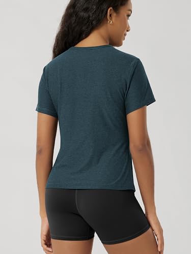 Image of ODODOS Women's Short Sleeve Performance T-Shirts - Ultra Soft odSTRATUM Tech Crew Neck Tee UPF 50+ Essential Top