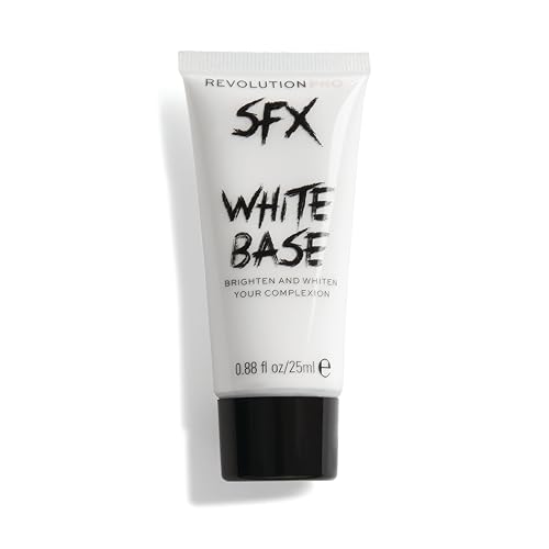 Revolution Beauty Creator SFX Base blanca mate, Maquillaje de Halloween para cara y cuerpo, Vegan & Cruelty-Free