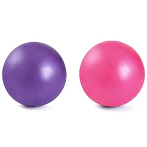 YiYFiT 2pcs Soft Pilates Ball,25cm Small Exercise Ball Anti Burst Yuga Ball Mini Barre Ball Stability Ball for Pilates,Yuga,Physical Therapy,Fitness Workout Women Gift