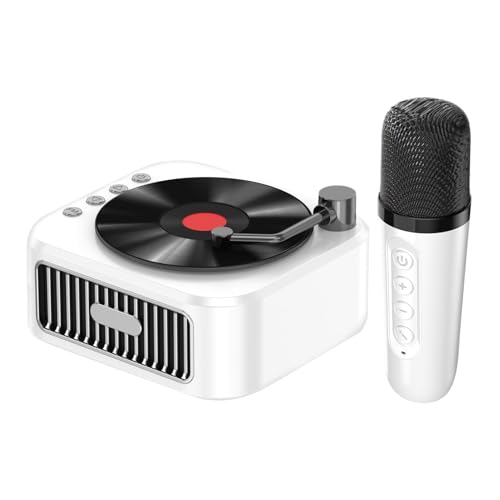Petite machine de karaoké avec microphone sans fil et haut-parleur rétro portable pour enfant