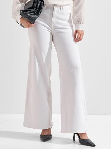 Image of Tokyo Talkies Wide Leg Jeans |Flared |Baggy Jeans|Blue White & Black|Loose Fit