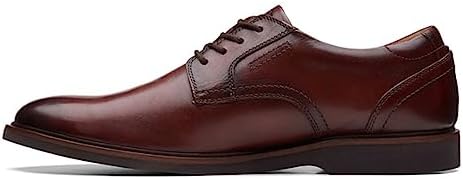 Clarks Men's Malwood Lace Oxford, Brown Leather, 10 | Image 4