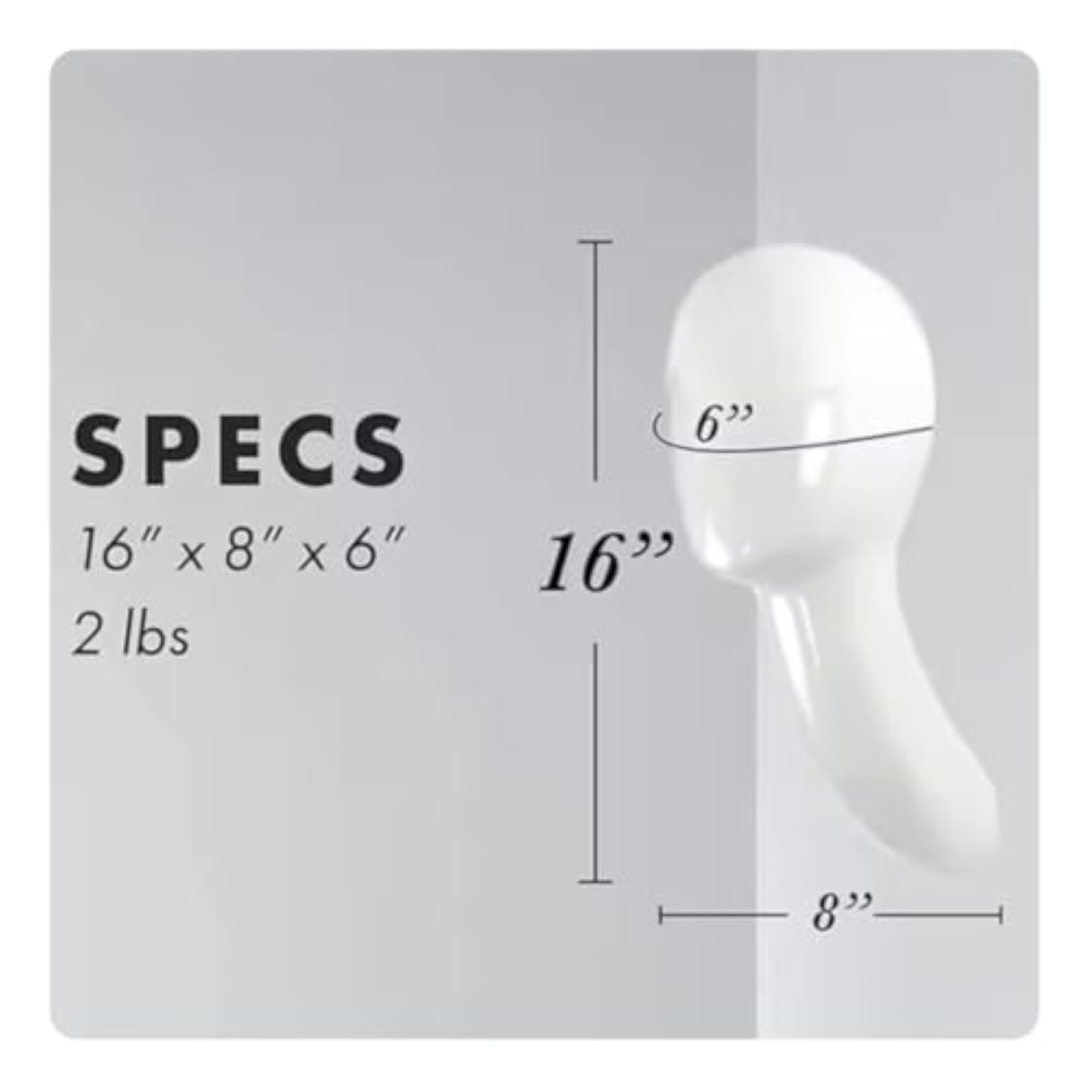Faceless Wall-Mounted Mannequin Head Display