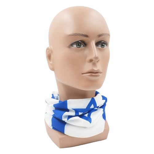 Israeli Flags Scarf Bandana Face Headscarf for Women Men, Israel National Flags Neck Scarf Outdoor Use2