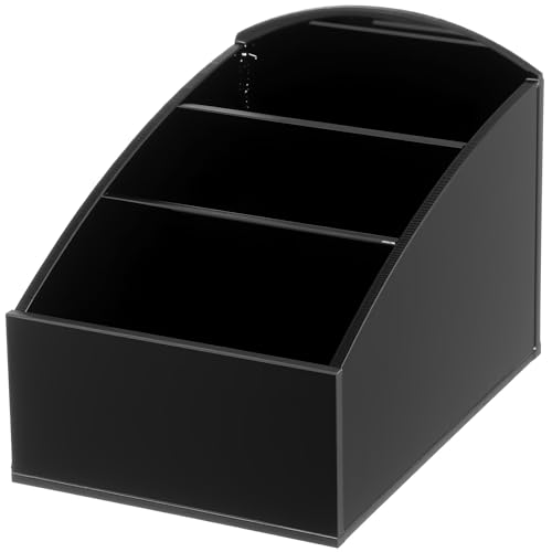 FIXOSHEE Organizador de Bolsas de Azúcar para Estación de Café Caja de Almacenamiento de Plástico Negro para Bolsitas de Té y Condimentos Soporte Compacto Adecuado para Hotel y Cocina