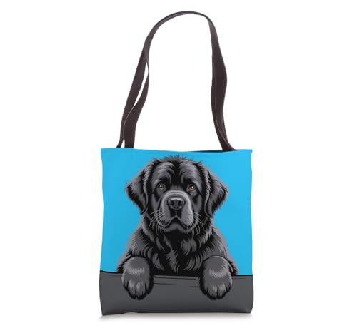Bolso Tote con diseño divertido de perro Newfoundland miniatura 1