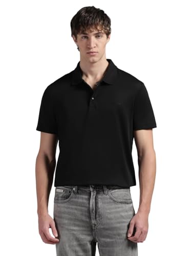 Image of Solid Regular fit Cotton Polo t-Shirt