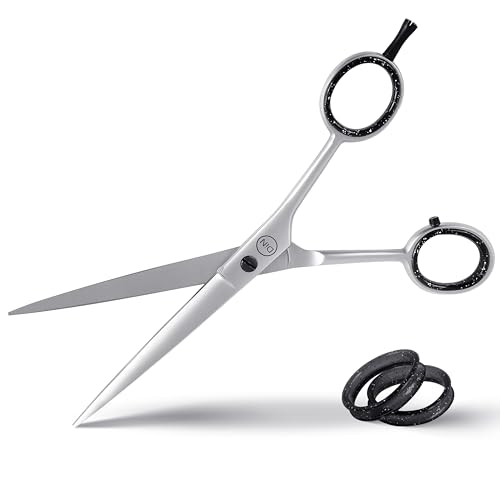 DIN Professional Hairdressing Barber Scissors for Hairdressers & Barber-Stainless Steel Hairdressing Scissors for Hair Cutting with Sharp Blades for Men,Women,Adults and Kids (7 inch)