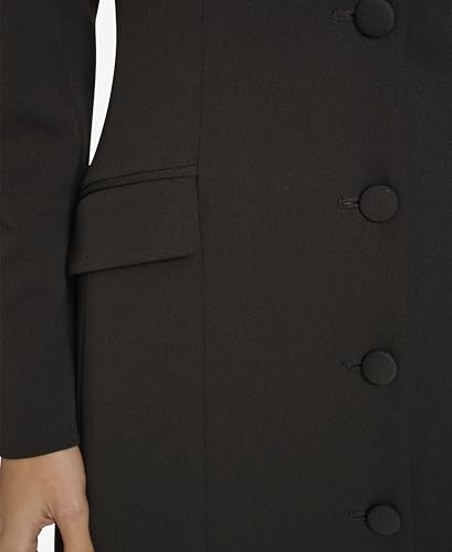 Image of Calvin Klein Women's Long Sleeve Collared Knee Length A-line Blazer Dress