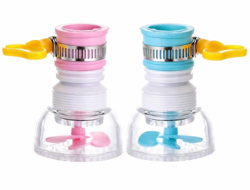 Image of RAZEN Adjustable Kitchen Faucet Splash Filter, Water Saving Plastic Tap Nozzle with Key Grip Fit, 360 Shower Regulator Sprinkle Head for Kitchen & Bathroom Taps, Easy Installation, Assorted Color