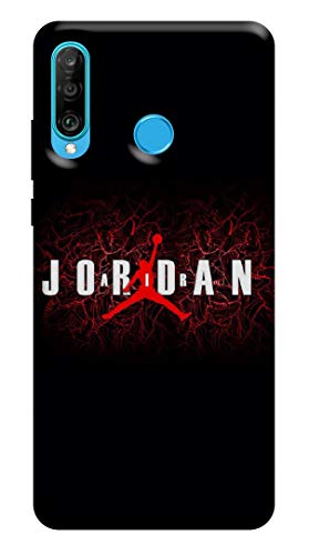 WorldSell Funda de Silicona Suave Case Cover Protección Cáscara Soft Gel TPU Comix Cartoon Carcasa Funda para Huawei P30 Lite LOGHI 027 Jordan