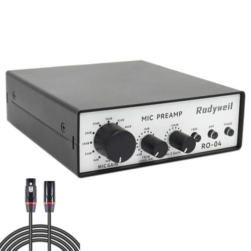 Rodyweil RO-04 Pro Mic Preamp 0~72db Adjustable...