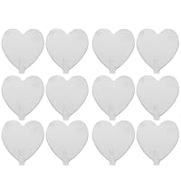Veemoon 12pcs Heart Shape Adhesive Hangers Strong Hooks for Bathroom Over Door Storage Coat Hook for Bedroom Kitchen