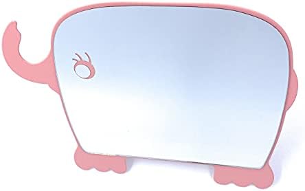Aeisage Kids Mirror for Girls Cute Desk Mirror Desktop Compact Mirror Pink with Stand Animal Shape Makeup Mirror Gift for Daughter, 7.87 x 6 x 0.5 inches