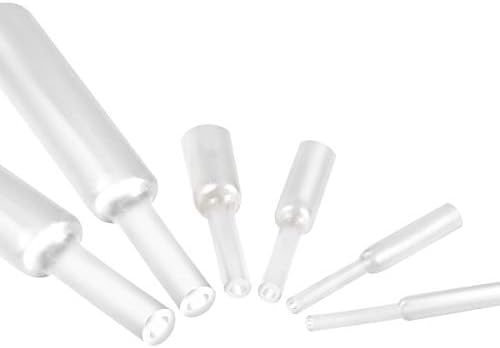 XHF UL Listed 3/32" 3:1 55Ft Waterproof Clear Heat Shrink Tubing Marine Grade Wire Cable Adhesive Lined Tube Insulation Seal Against Moisture Corrosion and Air Leakage
