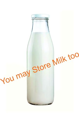 Image of Pure Source India Glass Water Bottle with Airtight Gold Cap - 500 ML, 6 Pieces, Clear