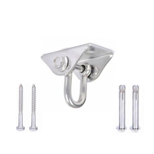 Gogogmee 2 Sets 304 Stainless Steel Swivel Hooks Hanging Chair Hooks for Gymnastics Rings Porch Swings Hammock Swings