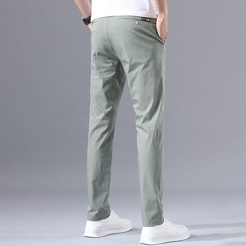 Mens Dress Pants Breathable Stretch Dress Golf Pants Blend Lightweight Slim-Fit Straight Leg Trousers Suit Pants2