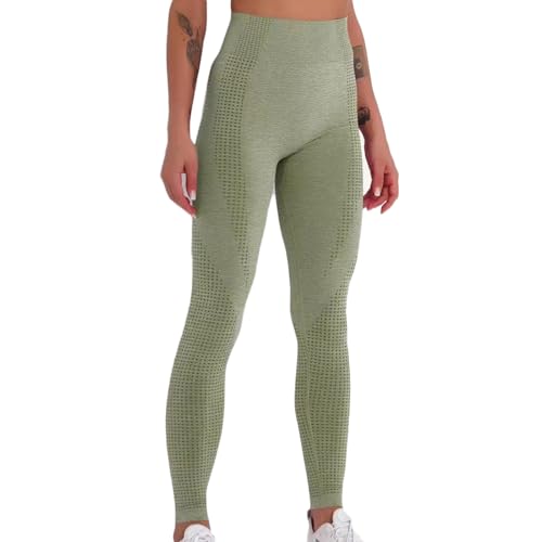 Leggings de yoga pour femmes lot de 2 pantalon de sport vert S/M idéal course et quotidien