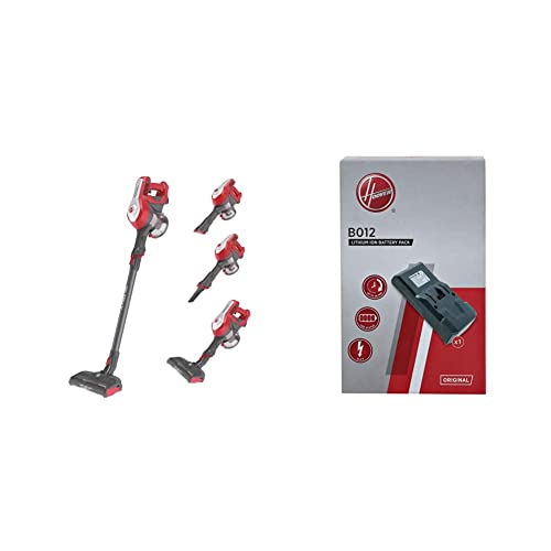 Hoover HF122RH Aspirateur Balai sans Fil Multifonction Ultramaniable, Puissant 22V,Grande Autonomie 40min, Electrobrosse + Eclairage LED, Léger 2.6kg Vidage Facile, Grande Cassette 0,9L
