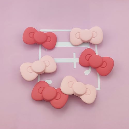 Pack de 6 pinzas para el cabello con lazo rosa miniatura 4