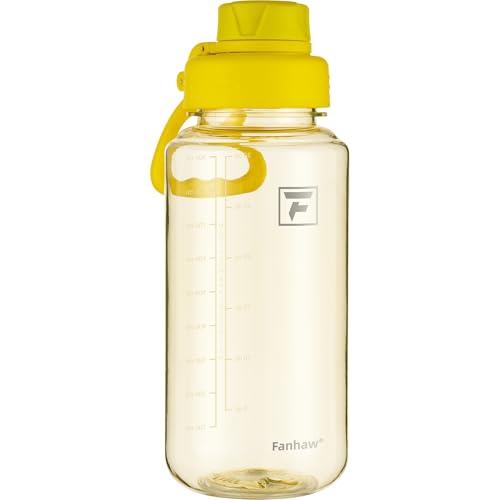 With Fast-flow Spout Lid, Leakproof Wide-mouth Reusable Bottle For Gym, School & Office (imperial Yellow)