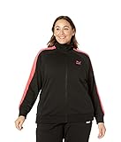 PUMA Plus Size Iconic T7 Jacket Cotton Black/Paradise Pink 1X