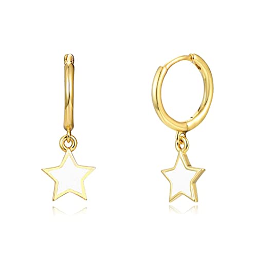 Boucles d'oreilles Vintage argent 925 pendantes étoile pour piercing cartilage femme