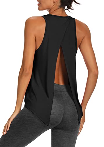 Bestisun Backless Workout Yoga Shirts Tie Back Sports Tank Athletic Tops for Women2