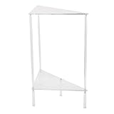 table scandinave triangle 6 personnes Options d'utilisation polyvalentes: Cette étagère d'angle fonctionne comme une table d'appoint mince, une petite table de boissons, une table de chevet ou une table de canapé, servant élégamment dans des salons, des chambres, des salles de bains ou des couloirs.