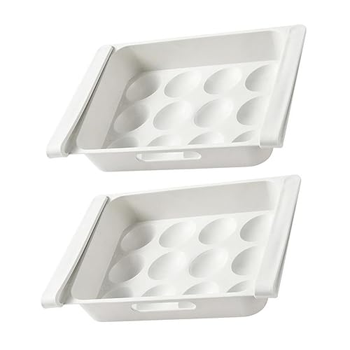 OSALADI 2piezas Caja De Almacenamiento Para Refrigerador Contenedor Para Huevos Múltiples Rejillas Organizador De Huevos Hogar Para Guardar El Refrigerador