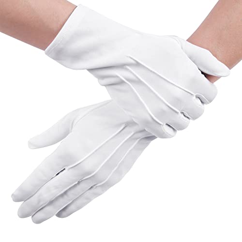 Gants de Père Noël de luxe en velours épais doux blanc pur