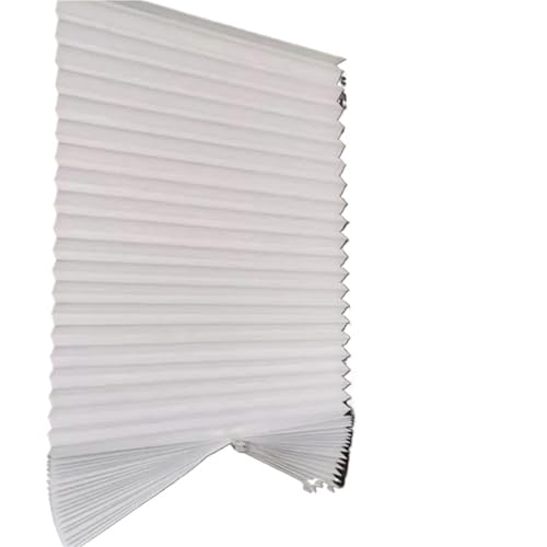 Persianas Autoadhesivas, Cortinas semiciegas for Ventanas, baños, cocinas, Balcones y oficinas, Plisadas para Dormitorio y Hoga(White,60x150cm)