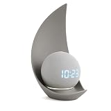 Suporte Lua para Echo Dot 4ª e 5ª Geração, Design Moderno, Base Organizadora Estável para Alexa 4 5 Geracao Melhora Projeção Sonora TimeClick (Cinza)
