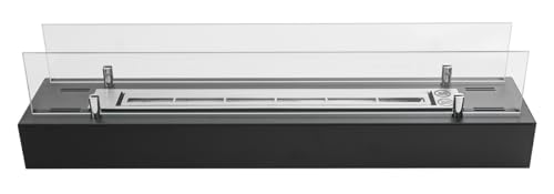 Ethanolkamin 700mm - EIN Einsatz für einen klassischen Kamin. Bio-ethanolkamin zum Aufstellen auf einem Tisch, Boden oder in einem holzbefeuerten Kamin. Bioethanol Kamin mit Glas. – Bild 5