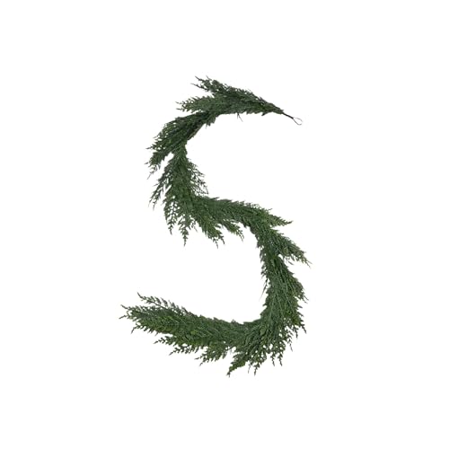 Image of 2 Pack 9FT Real Touch PE Norfolk Pine Garland, Dense Faux Pine Greenery for All-Year Home & Holiday Decor