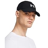 Under Armour Men's Launch Run Adjustable Hat, (001) Black/Black/Reflective, One Size Fits Most