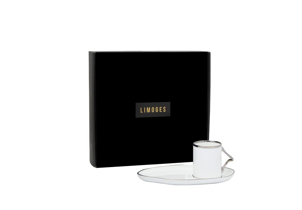 Porland Limoges Platin Kahve Takımı 12 Parça