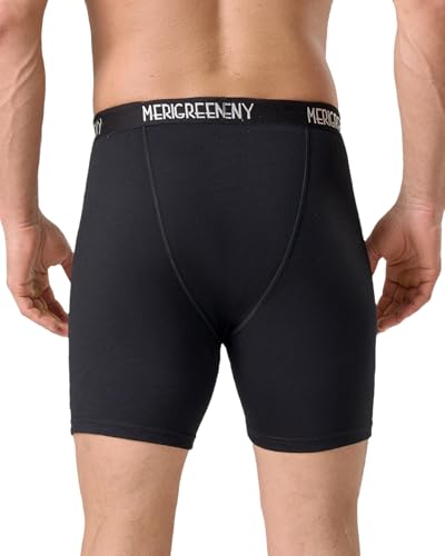 Men's 100% Merino Wool Boxer Briefs - Breathable, Moisture-Wicking Underwear3